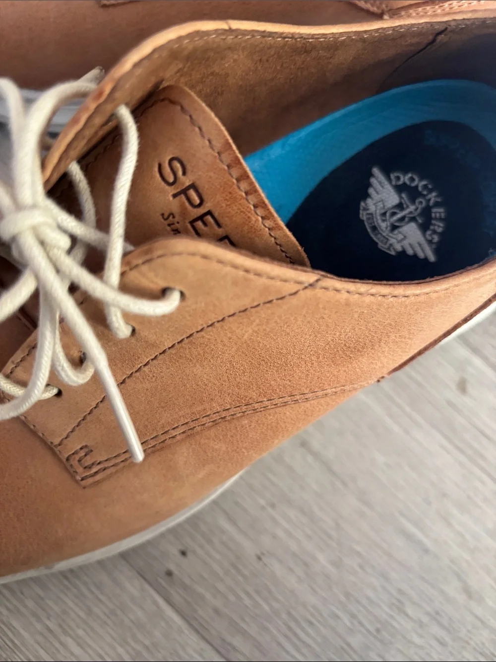 Dockers Men's Brown Leather-Style Casual Boat Shoes